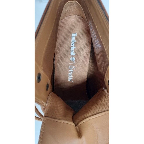 Ladies Timberland Nubuck Tan Glancy Laced Up Field Boots Size 6.5 Style A199F - Picture 8 of 10